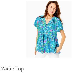 Lilly Pulitzer Zadie Short Sleeve Top NWT